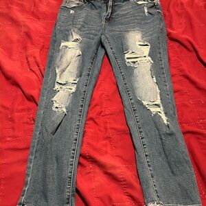 Distressed Blue Jeans for Women